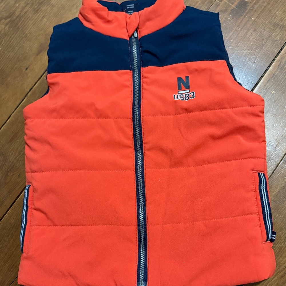 Nautica Boys 24mo 2T orange and navy vest